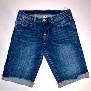 LUCKY BRAND Low Rise Denim Bermuda Shorts